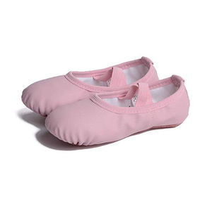 Zapatillas de Ballet de Cuero Suave sin Cordones, Zapatillas de Baile de PU para Niños Pequeños - Product Image 2