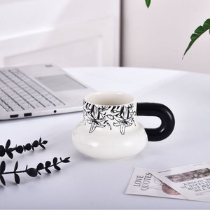380ml <span class=keywords><strong>tasse</strong></span> en céramique <span class=keywords><strong>Vintage</strong></span> Dundun Floral nouveauté Latte Art <span class=keywords><strong>tasse</strong></span> à café pour fête moderne affaires créatif - Product Image 6