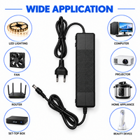 Adaptateur de bureau polyvalent 5,5x2,5mm à options de connecteurs CC multiples 5V 10A 50W à commutation stable pour appareil de beauté et boîtier TV