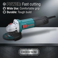 Meuleuse d'angle BODA G15 Slim Body Power Tool 750W 11000RPM avec aérations de refroidissement et grille de sécurité métallique, disques de 100, 115, 125 mm