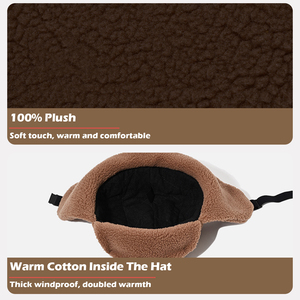 Nhà Máy giá unisex biểu tượng tùy chỉnh Nga Mũ mùa đông chụp thí điểm hat hat Nhà cung cấp - Product Image 5