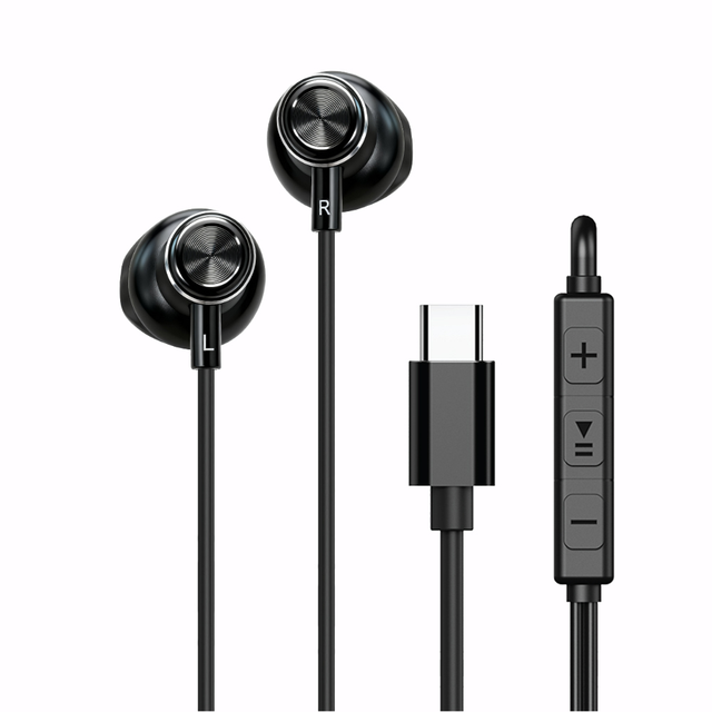JEB034 Wired Earphones Type C Headphones with Comfortable Microphone for Gaming