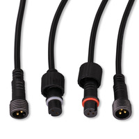Kabel Daya Tahan Air M12 Khusus untuk Luar Ruangan, Tenaga Surya, 2-core 3-core, Kabel Docking dengan Steker Pria Wanita untuk LED
