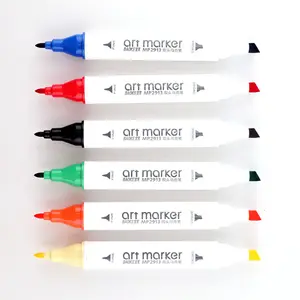 부드러운 아트 마커 펜 36 색 펜 세트 양면 팁이있는 수채화 아트 마커