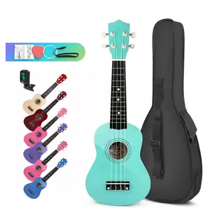 Groothandel Basswood Ukelele 21 Inch Beginner Volwassen Student Ukelele Muit Kleur Ukelele Ukelele