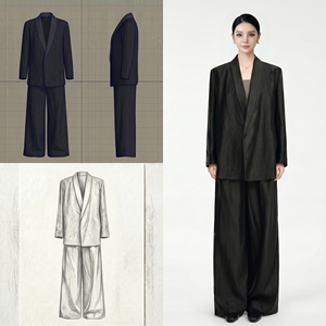 Completo Elegante da Donna Primaverile ed Estivo di Alta Gamma, Abito Formale in Poliestere ad Asciugatura Rapida, Moda da Ufficio - Product Image 1