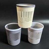Cesta de Almacenamiento de Escritorio Multiusos Redonda Mini Moderna Ecológica de Plástico PP