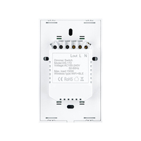 Interruptor Inteligente Tuya con Dimmer, Estándar Estadounidense, Panel Táctil de Vidrio, Temporizador para Productos y Dispositivos de Hogar Inteligente