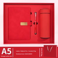 Carnet A5 en PU recyclé de qualité supérieure avec stylo et bouteille d'eau, coffret cadeau souvenir pour anniversaire, entreprise, promotion