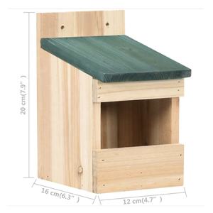 Nichoir Quadrate en bois massif coupe-vent pour oiseaux Pet House en bois - Product Image 4
