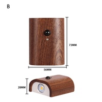 Vente flash : Lampes de nuit à capteur pour la maison, le bureau, la chambre, la cuisine, le couloir, les escaliers, éclairage moderne en bois sans fil rechargeable par USB