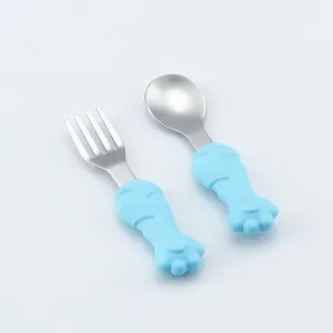 Luxury Style Stainless Steel dining Fork Spoon Set silverware gift 2Pcs Ergonomic Cutlery
