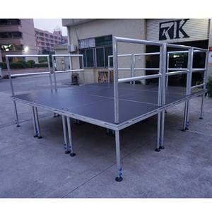 Rail Height Adjustable Mobile Aluminum Stage with CE Certification Easy Assembly for Weddings Concerts & Events - Product Image 1