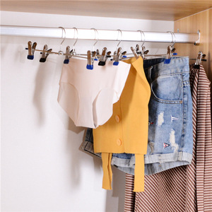 Stainless Steel Trouser Clip Hanger With Anti Slip Clips Extendable Clothes Hanger For Pants Skirts Ties Storage Organizer - Product Image 3