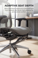 Chaise de bureau ergonomique Wanmusheng XC avec accoudoirs réglables, dossier en maille, design moderne, base en alliage d'aluminium, hauteur réglable et pivotante