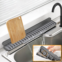 Eversoul Tapis de drainage pliable en silicone pour évier, barrière anti-éclaboussures avec ventouses