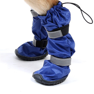 Chaussures imperméables en nylon pour chiens, bottes d'hiver pour chiens de taille moyenne et grande, design à tube long - Product Image 1