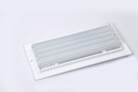 Grille de ventilation CVC moderne en acier réglable et durable pour climatisation, grille de plafond à 3 voies pour système CVC d'atelier