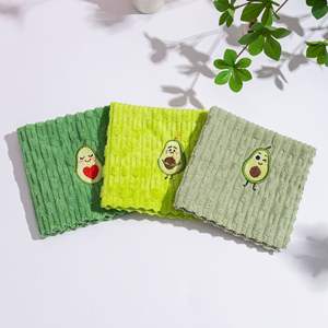 Paños de Cocina Bordados Suaves con Diseño de Aguacate, Producto Nuevo 2026, Antiadherentes, Sin Pelusas, Toalla Cuadrada, Paños de Cocina - Product Image 3