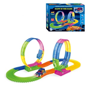 Bloques luminosos mágicos para niños, juguete de montaje en pista de <span class=keywords><strong>coches</strong></span>, con ranura para coche eléctrico, <span class=keywords><strong>pistas</strong></span> <span class=keywords><strong>luminosas</strong></span> - Product Image 5