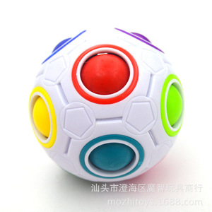 Juguete de rompecabezas con forma de bola de arcoíris mágico para niños y adultos, juego divertido para aliviar el estrés y estimular el cerebro, unisex de 5 a 14 años - Product Image 4