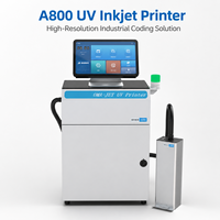 Máquina de Codificación de Inyección de Tinta UV de Formato Grande A800 de 54 mm, Impresora Digital de Alta Definición de 600 DPI para Embalaje de Plástico, Madera y Metal