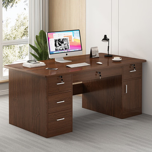 Moderno diseño Simple duradero precio barato mesa de ordenador de oficina Gerente de madera maciza escritorio cajones de bloqueo personalizable comercial - Product Image 1