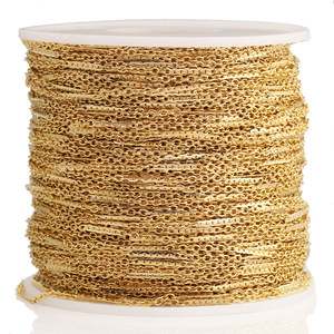 Cadena de acero inoxidable en forma de O, chapada en oro de 18 quilates, para la fabricación de pulseras, componentes de joyería, accesorios DIY H1645 - Product Image 3
