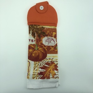 Ensemble de cuisine 5-en-<span class=keywords><strong>1</strong></span> en lin à thème citrouille de Thanksgiving, comprenant serviette, tablier, nappe et gant résistant à la chaleur - Vente en gros saisonnière - Product Image 2