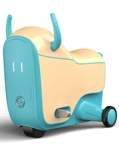 GNU New Design Kids Luggage Child Electric Scooter Ride On Suitcase Luggage Children Travel Suitcase