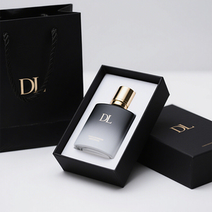 Flacon de parfum en verre transparent personnalisable de 50ml Flacon de parfum vide carré de 100ml avec boîte d'emballage - Product Image 4