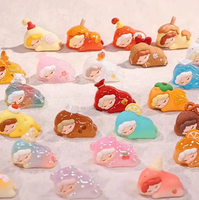 DODOSUGAR Wendy Beans Série Fondante de Deuxième Génération Figurines Miniatures en PVC à Collectionner Décorations Mignonnes pour la Maison Boîte Mystère 1/12