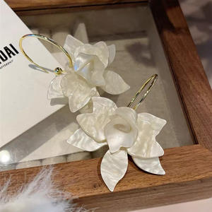 Pendientes exagerados de flores acrílicas de moda para joyería al por mayor N251007 - Product Image 2