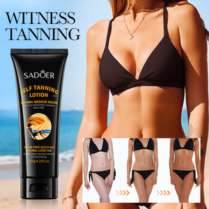 SADOER Lozione Autoabbronzante Senza Sole Crema Abbronzante Corpo Effetto Bronzo Naturale Senza Striature per Donna Uomo - Product Image 5