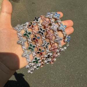 यूविन टैक्स फ्री क्वर ब्रांड सीज़ क्यूबन चेन ब्रेसलेट पेंड हिप हॉप वास्तविक सोने की प्लेटेड इन्फिनिटी चेन महिला गहने - Product Image 1