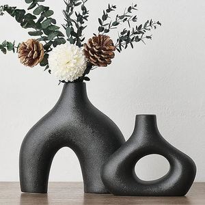 <span class=keywords><strong>Vase</strong></span> moderne en céramique blanche <span class=keywords><strong>pour</strong></span> décor minimaliste Vases à fleurs creux et mats de la <span class=keywords><strong>pampa</strong></span> <span class=keywords><strong>pour</strong></span> Boho Home Wedding Party Room Dinner Table - Product Image 1