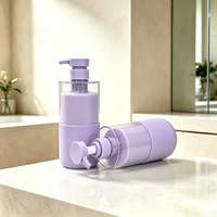 Bouteille pompe vide en plastique PP avec distributeur, double couche, rechargeable, pour cosmétiques et lotions, écologique, pour gel douche