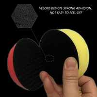 Disque de polissage humide 3 pouces, 50 pièces, éponge de polissage et de cirage, roue en laine, tampon de polissage 80 mm pour adaptateur de perceuse de polisseuse de voiture
