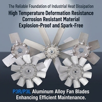 Hélice de ventilateur axial en alliage d'aluminium usiné CNC, haute précision, 3 pales HR pour refroidissement automobile, marque KEYLEADER