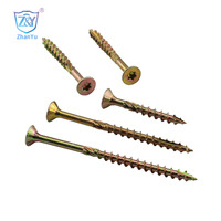 Vis pour aggloméré / vis à bois jaune zingué Phillips/Pozi/Torx à tête fraisée double pour aggloméré