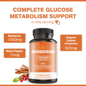 Capsules de berbérine à marque privée OEM avec cannelle de Ceylan pour soutenir le bien-être général et améliorer le système immunitaire - Product Image 2