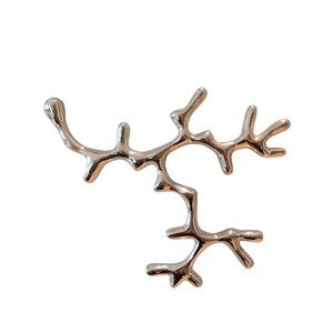 Décoration murale en résine, motif de feuillage, forme irrégulière, design moderne, décoration intérieure, 450x400mm, emballage en une seule pièce - Product Image 3