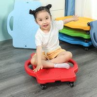Trottinette d'équilibre à quatre roues pour enfants, en plastique, taille moyenne, pour jeux en extérieur, fitness et sport, adaptée aux enfants autistes