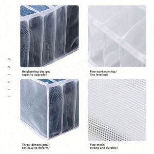 Organisateur de rangement pour jeans, tiroir de rangement pour vêtements, organisateur de rangement pour vêtements en maille pour armoire - Product Image 3