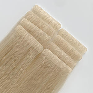 Kualitas tinggi tangan terikat kutikula disesuaikan Double ditarik kulit tak terlihat pakan ekstensi rambut tinggi pita Remy Virgin-in rambut Rusia - Product Image 5