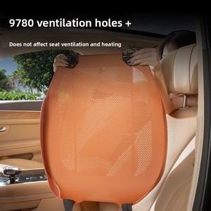 Coussin de <span class=keywords><strong>siège</strong></span> de <span class=keywords><strong>voiture</strong></span> universel en cuir Nappa souple, respirant et rafraîchissant, housse de <span class=keywords><strong>siège</strong></span> pour <span class=keywords><strong>conducteur</strong></span> et passager, <span class=keywords><strong>protection</strong></span> complète - Product Image 3
