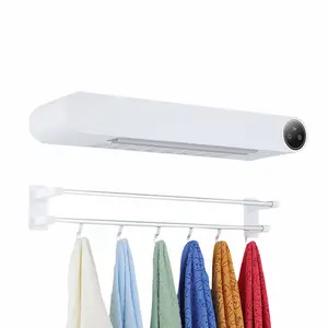 Banyo duvara monte elektrikli ısıtmalı havlu askısı isıtıcı raf elektrikli radyatör kurutma makinesi termal kontrol havlu ısıtıcı