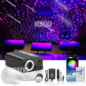 Kit d'éclairage LED 18W RGBW à fibres optiques pour plafond étoilé, avec télécommande, pour voiture et plafond de maison - Product Image 1