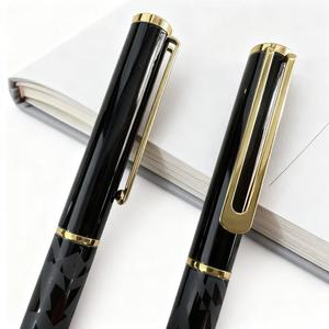 Stylos à bille en métal noir pour hommes, événements d'entreprise, publicité, personnalisables avec logo, stylos à gel adaptés comme cadeaux - Product Image 2