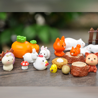 Miniaturas de Jardín de Hadas, Set de Zorros, Figuras de Animales, Decoración para Terrarios y Casas de Muñecas, Accesorios para Paisajes de Musgo